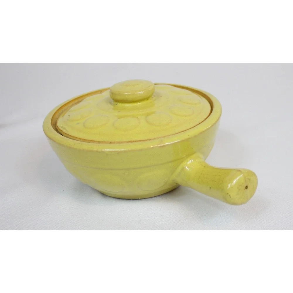 Vintage Watt Stoneware Soup Bowl‎ with Lid & Handle Set of 2 Made in USA
